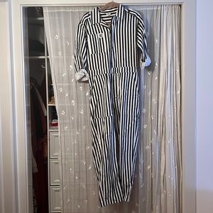 Lucy and Yak striped boilersuit